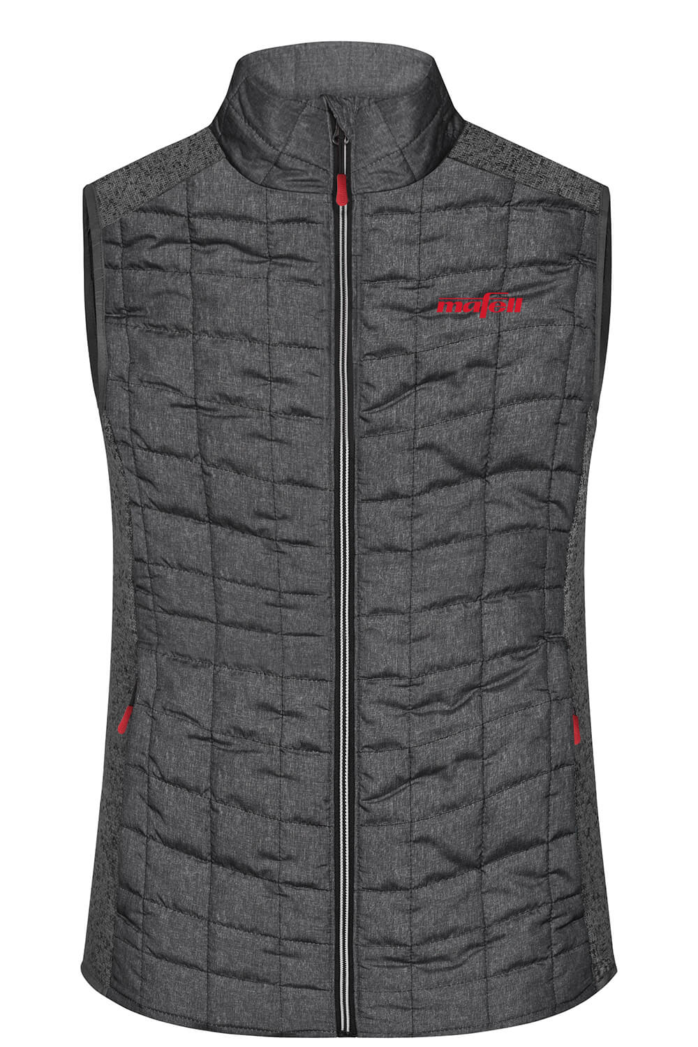 MAFELL Hybrid Weste für Damen und Grau mit Logo, Front