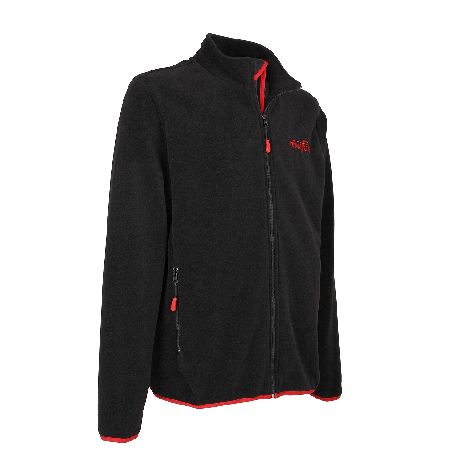 Mafell Fleecejacke aus Mikro Polarfleece, Schwarz mit roten Akzenten
